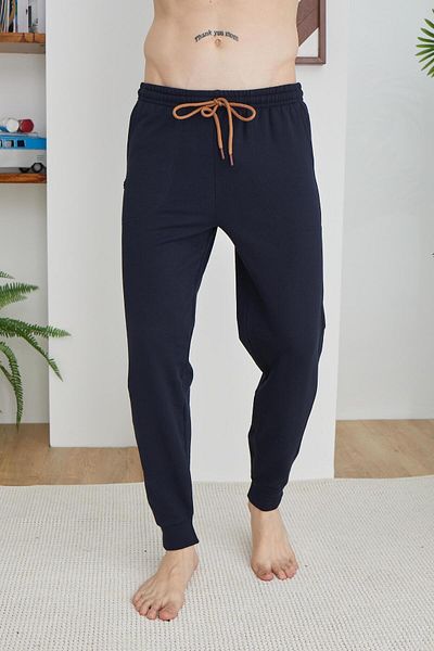 KLY Ανδρικό χοντρό ραβδωτό Navy Blue μονό κάτω μέρος C1T8N3R