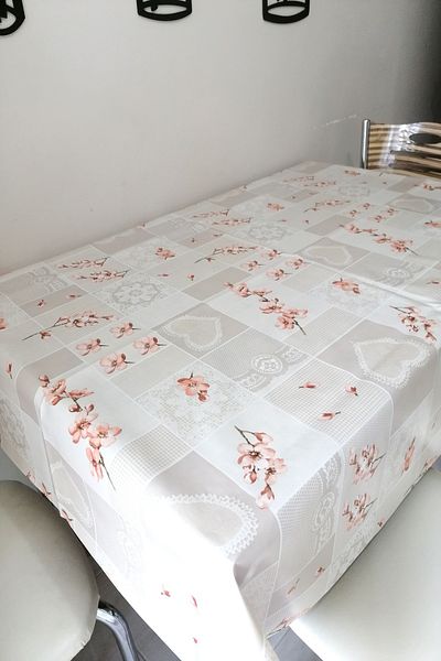 ELEGANCEV Lined Oilcloth Tablecloth - Square Round Rectangular Klp