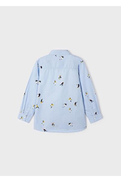 MAYORAL Erkek Çocuk Mavi Gömlek Uzun Kol