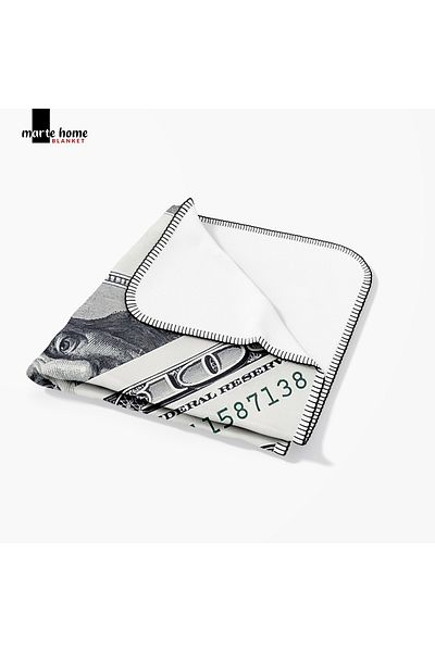 Marte Home Dollar Patterned Single Sided 100x170 Cm Polar TV Blanket