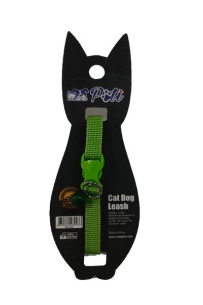 pati Yavru Köpek ve Kedi Boyun Tasması (Ayarlanabilir) Düz Yeşil