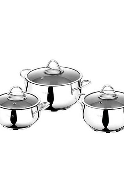 Vivaldi 6 Piece Glass Cover UFO Casserole Set
