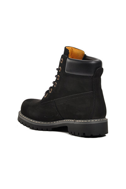Bulldozer 220655 Μαύρες μπότες Unisex από γνήσιο δέρμα Nubuck