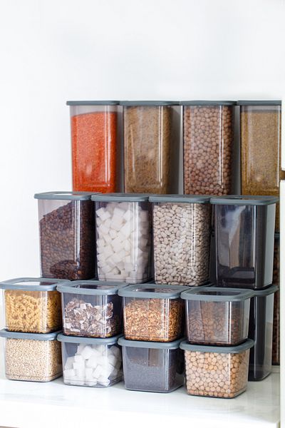simplicity Set of 24 Tidy Square Food Storage Container Silicone Lid