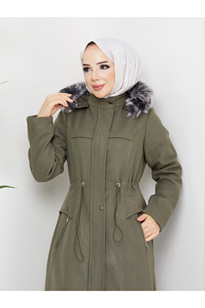 POLANGEL HIJAB COAT WITH CACHET WAIST TUNNEL ELASTIC ELASTIC FITTINGS