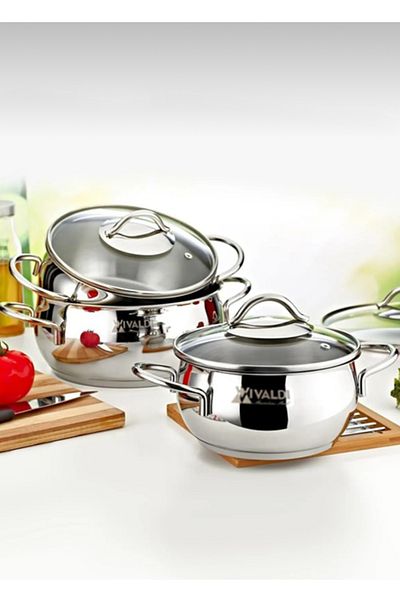 Vivaldi 6 Piece Glass Cover UFO Casserole Set