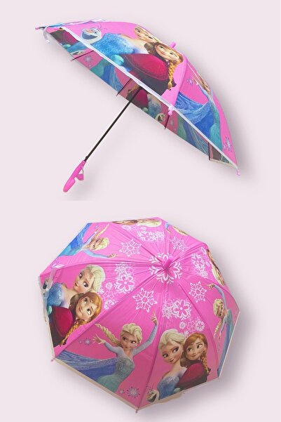 YILDIRIM OYUNCAK Karlar Ülkesi Elsa Lisanslı Katlanabilir Çocuk Şemsiyesi - D...