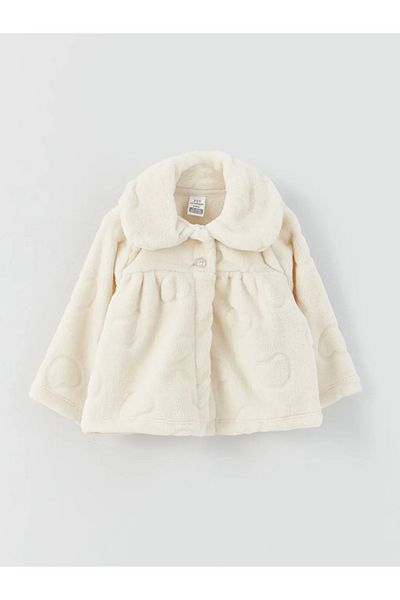 LC Waikiki LCW Baby معطف طويل الأكمام للفتيات الصغيرات من القطيفة