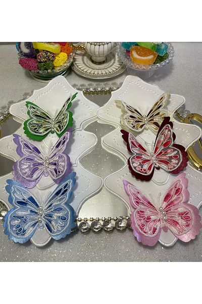 Lady Rio Coffee Side Napkin, coffee Side Presentation Napkin, tray Presentation Napkin, coffee Serving Napkin, 6 Pieces