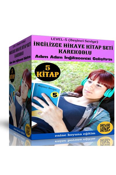 Enine Boyuna Eğitim مجموعة القصص الإنجليزية المستوى 5 (5 كتب مع رمز الشريط)