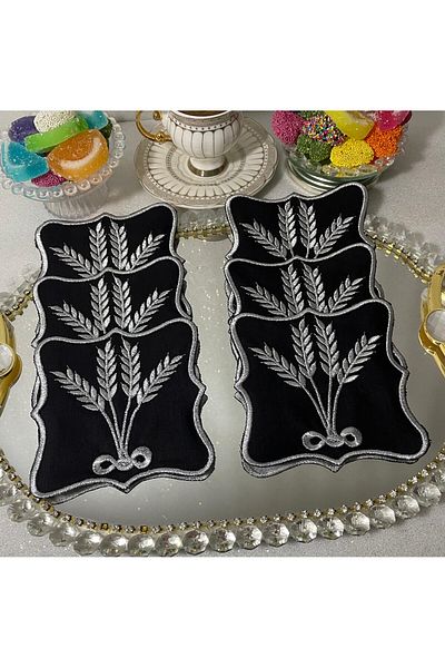 Lady Rio Șervețel de cafea, șervețel de prezentare pentru cafea, șervețel de prezentare pentru tavă, șervețel de servire pentru cafea.6buc