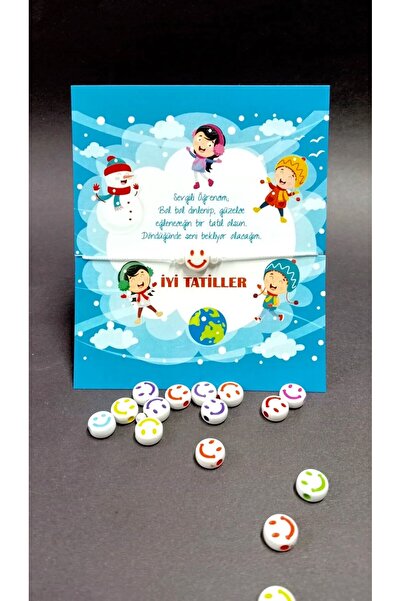 sandal hediyelik İYİ TATİLLER,Okula, Sınıfına Hoşgeldin Hediyesi İpli Gülen Y...