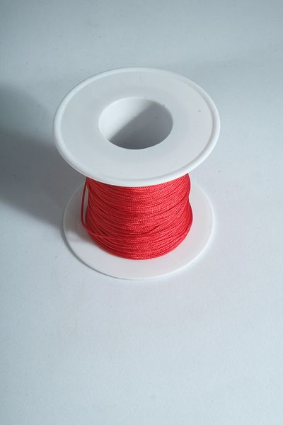 Eskişehir hobi sanat 0.8 mm 50 METERS RED Color Thin Parachute Rope Macrame Bracelet rope Necklace Jewelry Design rope
