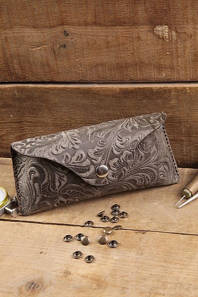 New Coast Leather 1900's Γνήσιο & Πραγματικό Δερμάτινο Χειροποίητο Θήκη Γυαλιών Καπνιστή