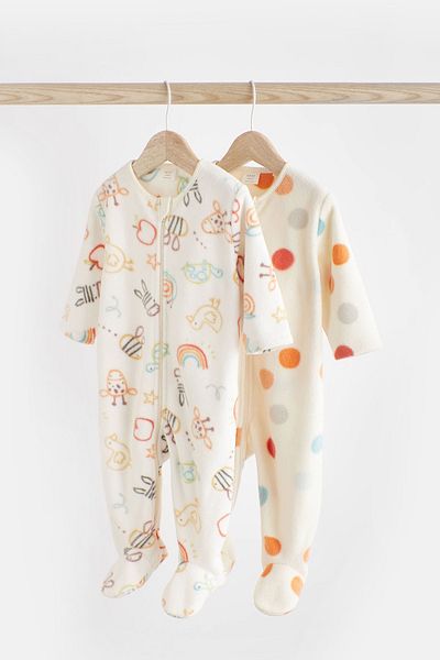Next Baby Cream Teddy Polar 2-Piece Jumpsuit Set