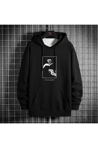 MAGORS HORACĂ UNISEX, ÎMBRĂCAT, IMPRIMAT, NEGRU DE IARNA