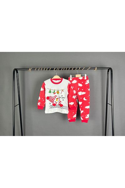 Bilge Trend Sleeping Snowman Printed new year Christmas new year themed girl boy child baby pajama set