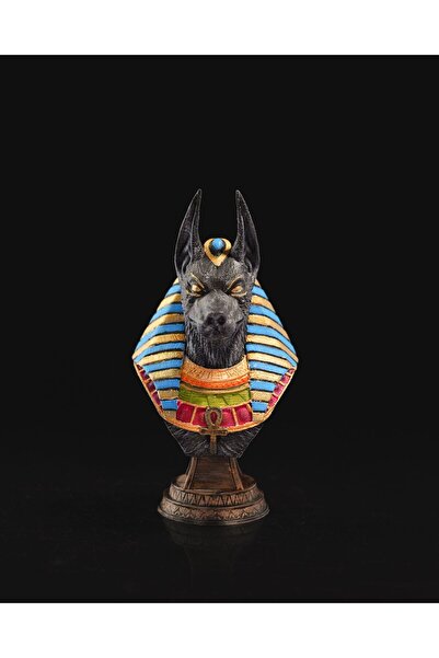 Genel Markalar Antik Mısır Tanrısı Anubis Büst-Figür-Biblo 15 CM (Orta Boy)