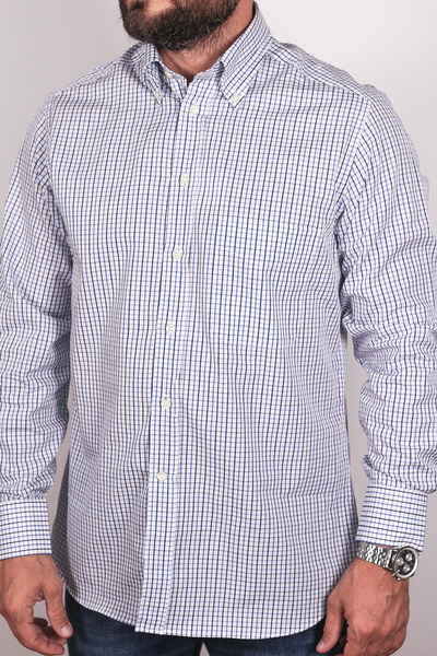 Camicissima Light Blue Colors Checked Regular Fit Buttoned Collar Men's Shirt