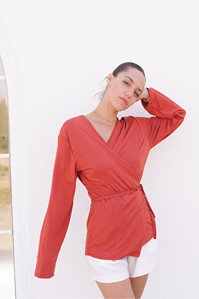 Catz Clothes Жіноча сорочка + коричнева віскозна сорочка з зав'язками