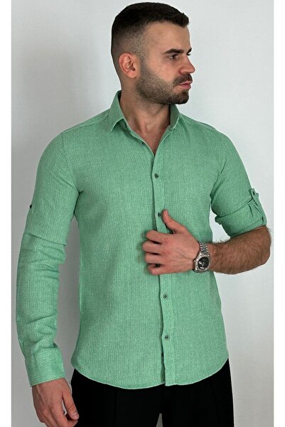 OBOYBEYCOLLECTİON قميص رجالي بقصة ضيقة