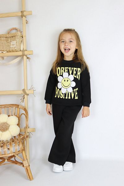 le petit sole Girl's Forever Positive Cotton Set