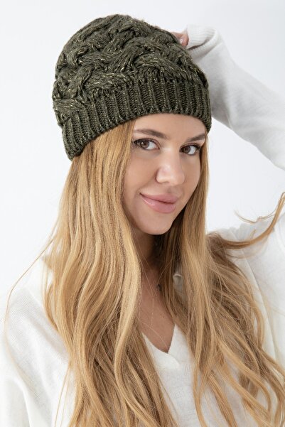 YAASE Șapcă tricotată argintie pentru femei