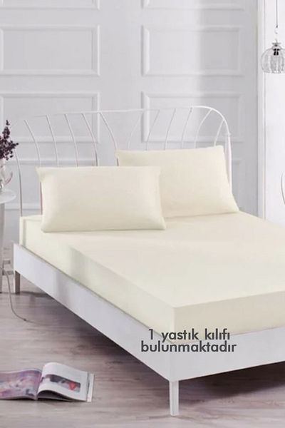 Özdilek Trendy Single Elastic Fitted Sheet 100x200+30 Set Cream