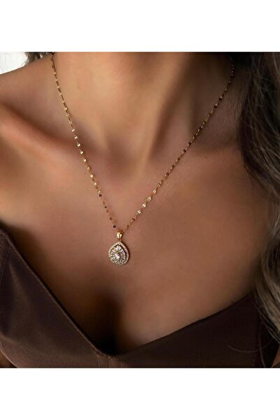 Buqete قلادة من الفولاذ مع شكل سوليتير