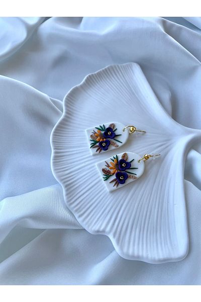 TREND Miyamila Collection Flower Garden Model Dangle Polymer Earrings