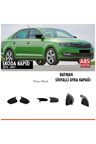 NamTuning Rapid Batman Yarasa Ayna Kapağı Piano Black 2015-2017 Sinyalli