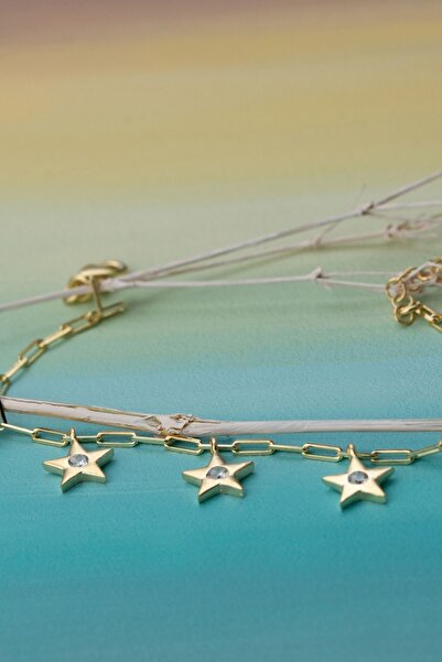 Şimal Silver 925 Ayar Gümüş Ataç Zincir Yıldız Bileklik