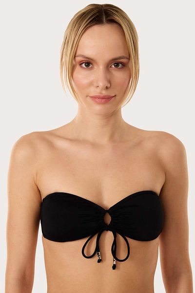 AYYILDIZ 63567 Top de bikini negru fără bretele