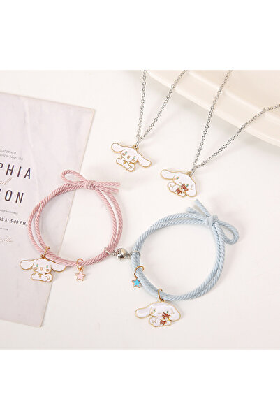 Kuzgunshop Anime Fantasy Magic Melody - Kuromi Mıknatıslı Çift Bileklik