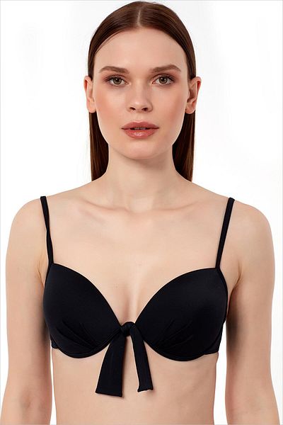 AYYILDIZ 63545 Top de bikini push-up negru