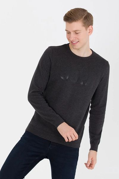 U.S. Polo Assn. Ανδρικό πλεκτό πουλόβερ Navy Blue Crew Neck
