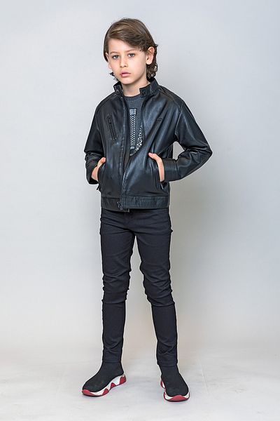 incity Boy's Black Adjustable Waist Trousers