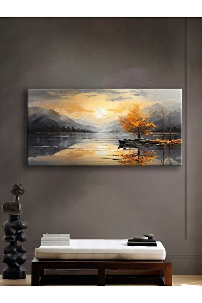 Voovart Nostalji Gün Batımı Dekoratif Kanvas Tablo - VOOV2567