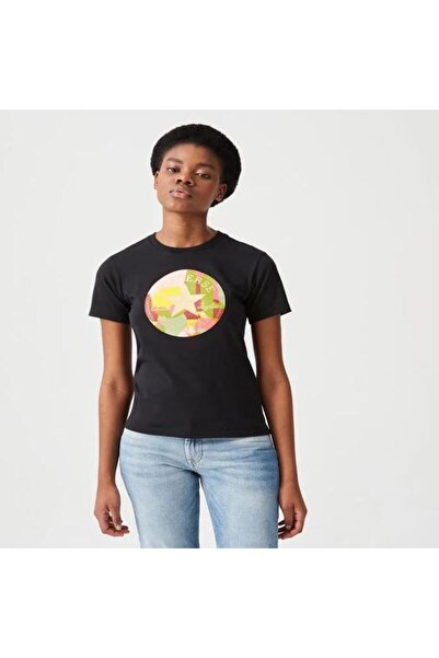 Converse BLACK WOMEN'S BICYCLE NECK T-SHIRT CONVERSE
