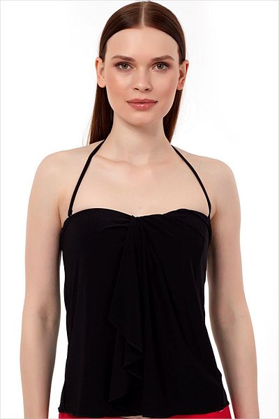 AYYILDIZ 63550 Schwarzes trägerloses Tankini-Top