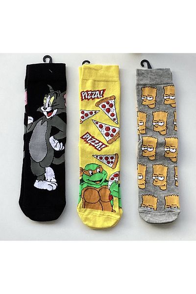 Süsen İç giyim SUSEN Cartoon Character Multi Pack Long Socks