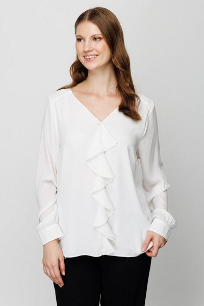 Ekol V-Neck Ruffle Blouse