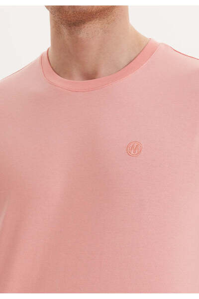 WESTMARK LONDON Pink Crew Neck Regular Fit Cotton Men's T-Shirt VITAL