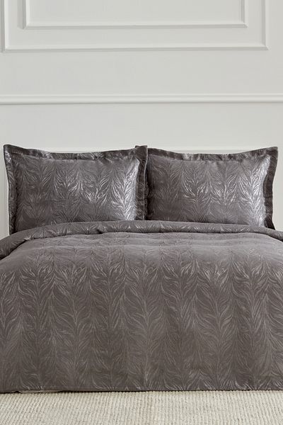 Karaca Home Anthracite Moris Double Bedspread Set