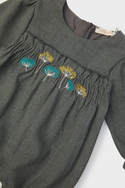 Layette Baby Girl Gray Jumpsuit 23FW0LT7812