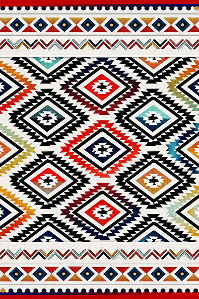Rugs Modern Halı Декоративен килим Мира с многоцветен геометричен дизайн Мира...