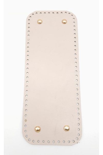 angel çanta aksesuar Αξεσουάρ Angel Bag Real Leather Beige 30X12 cm Ορθογώνια Βάση Τσάντας από ελαφρύ χρυσό μέταλλο