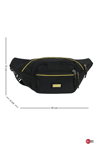 Bliss Unisex Daily Functional Black Waist&Shoulder Bag