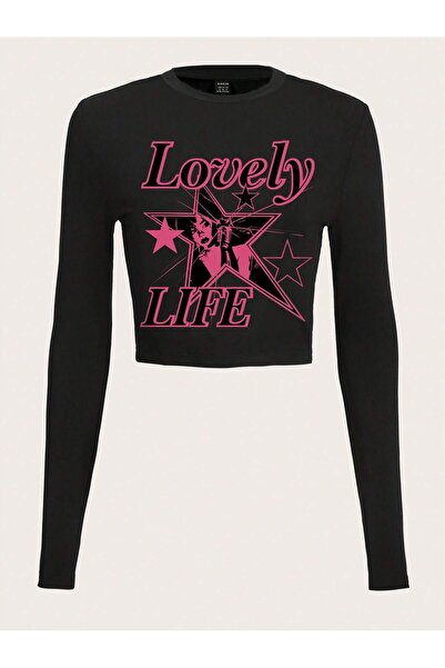 Jose Clothing Ženska crna bluza sa širokim izrezom, Y2K stila, od organskog p...