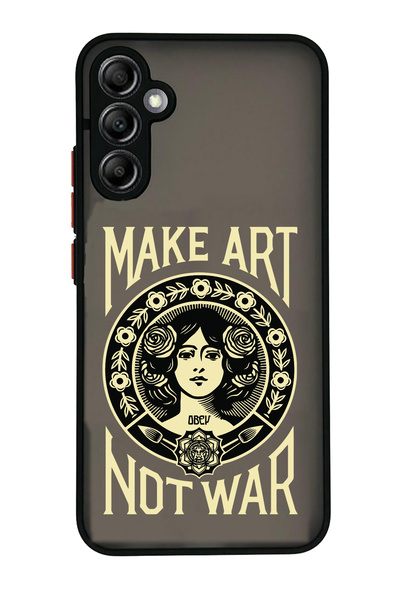 Merwish Galaxy A34 Uyumlu  Kamera Lens Korumalı Hux Tpu Silikon Make Art Sarı...